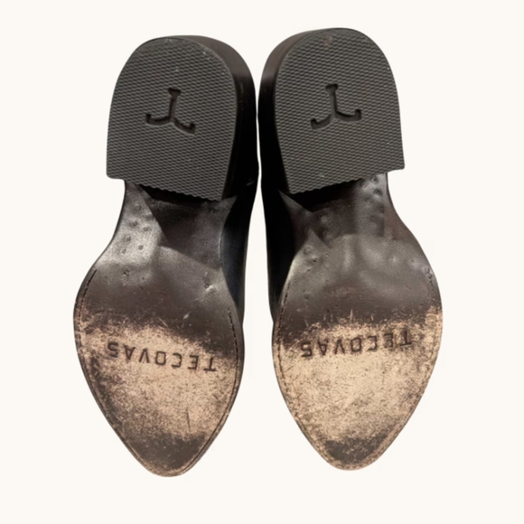 Like New Tecovas Abby Navy Bovine Cowboy Boots - Picture 6 of 6